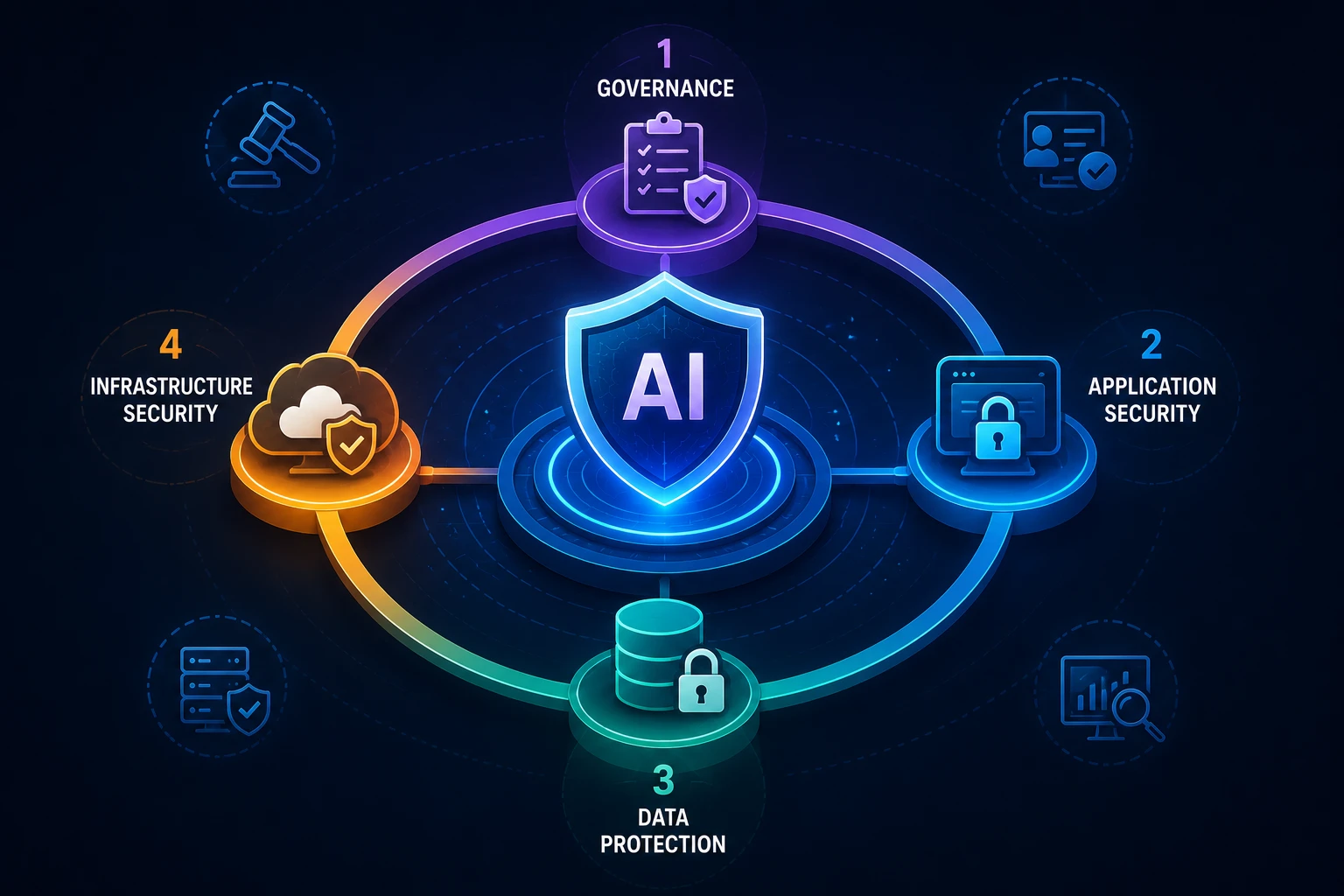 AI security framework infographic design