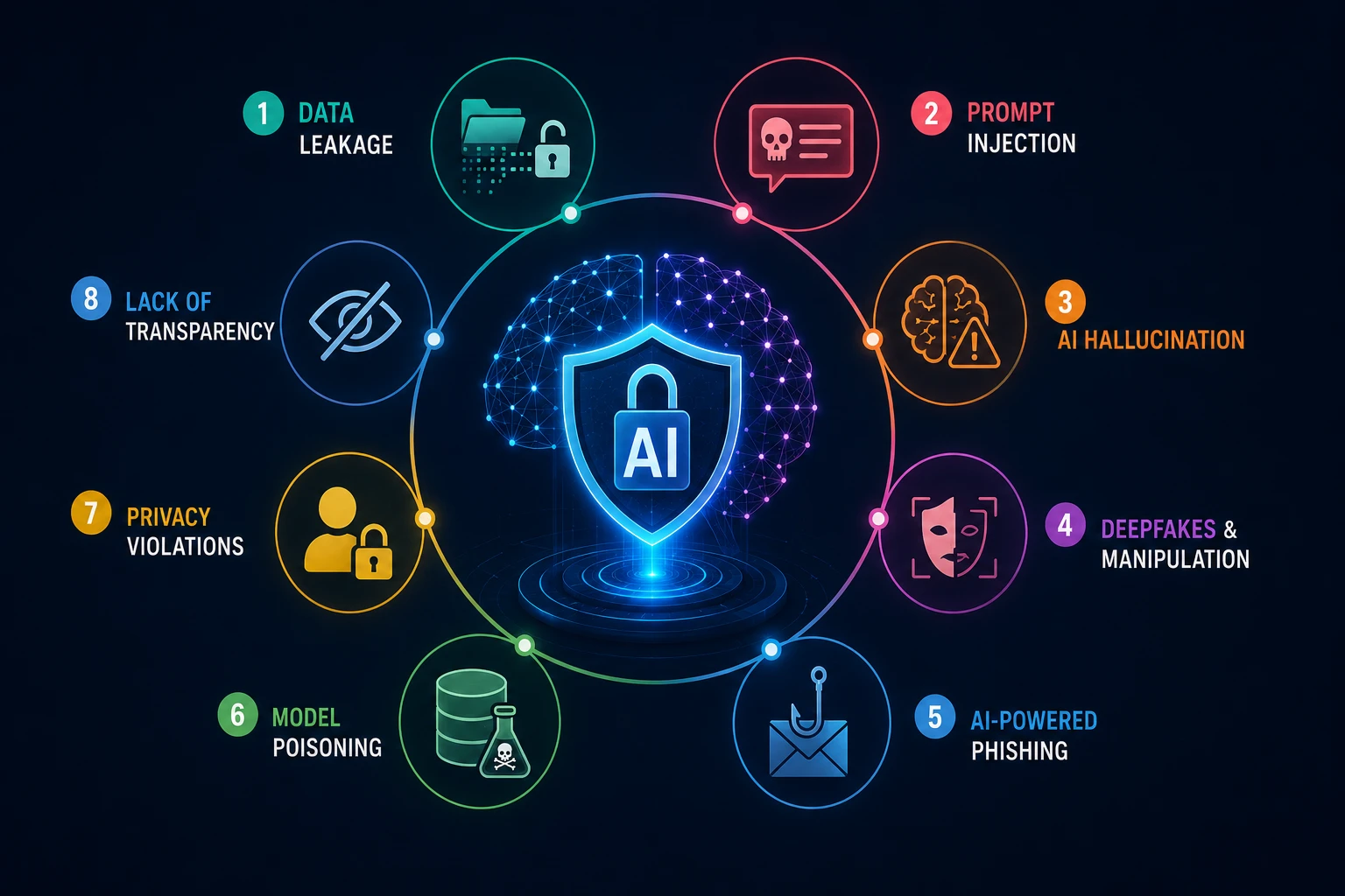 AI security risks infographic design